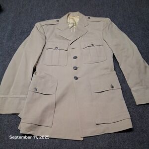 Vintage‎ USAF Dress Khaki Jacket Size 34 Button Up Air Force